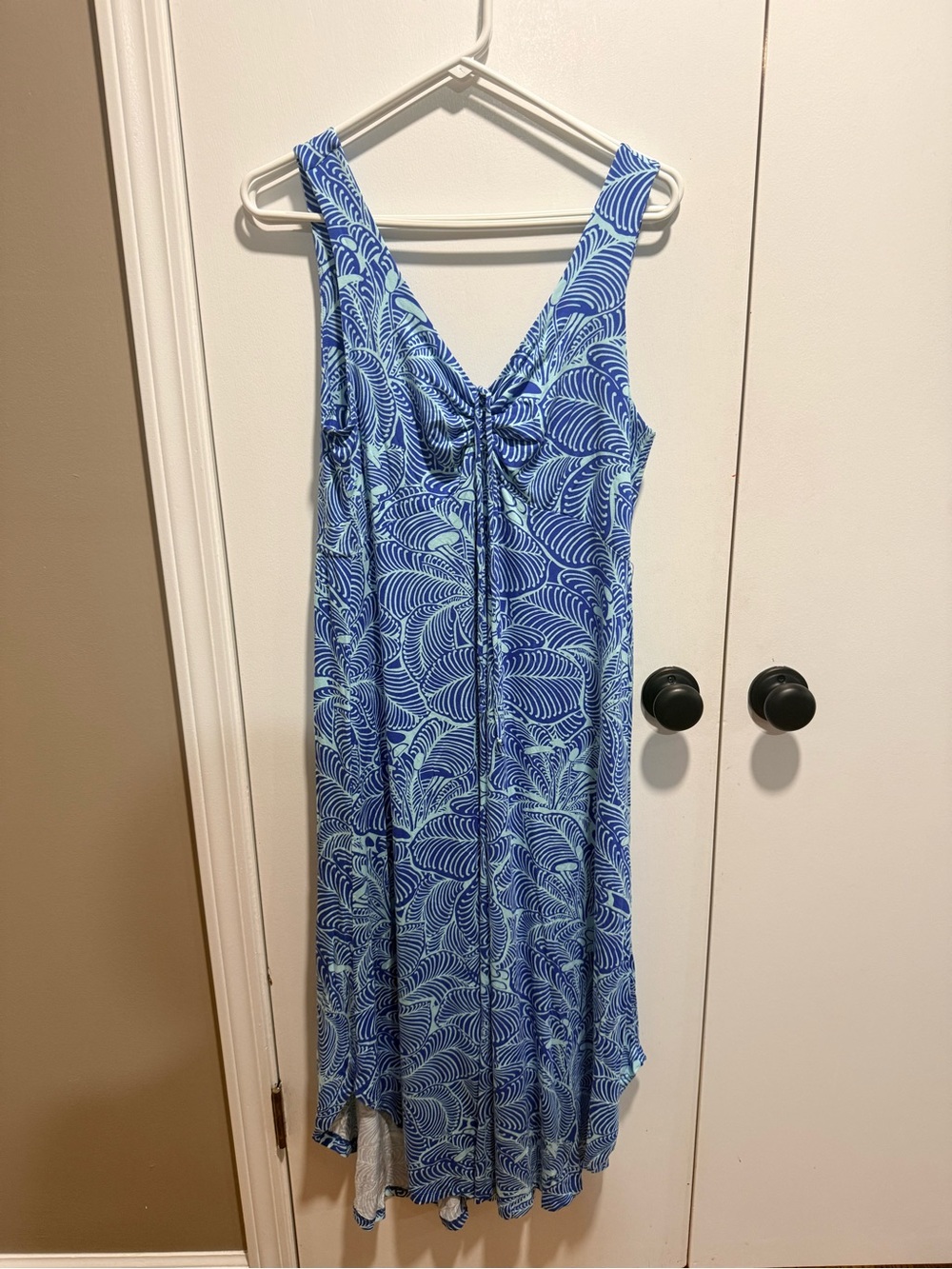 Z Supply Blue Tropical Print Sleeveless Sundress
